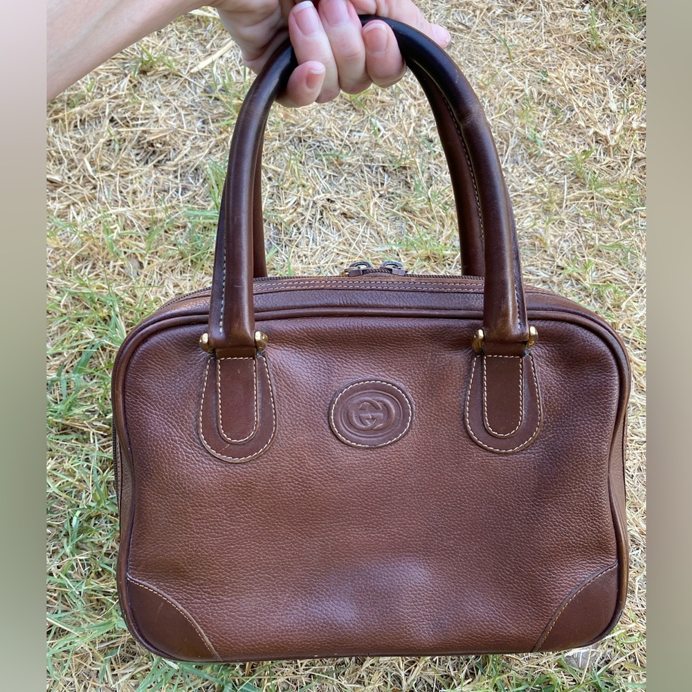 Vintage authentic Gucci doctor dome satchel speedy bag leather small
